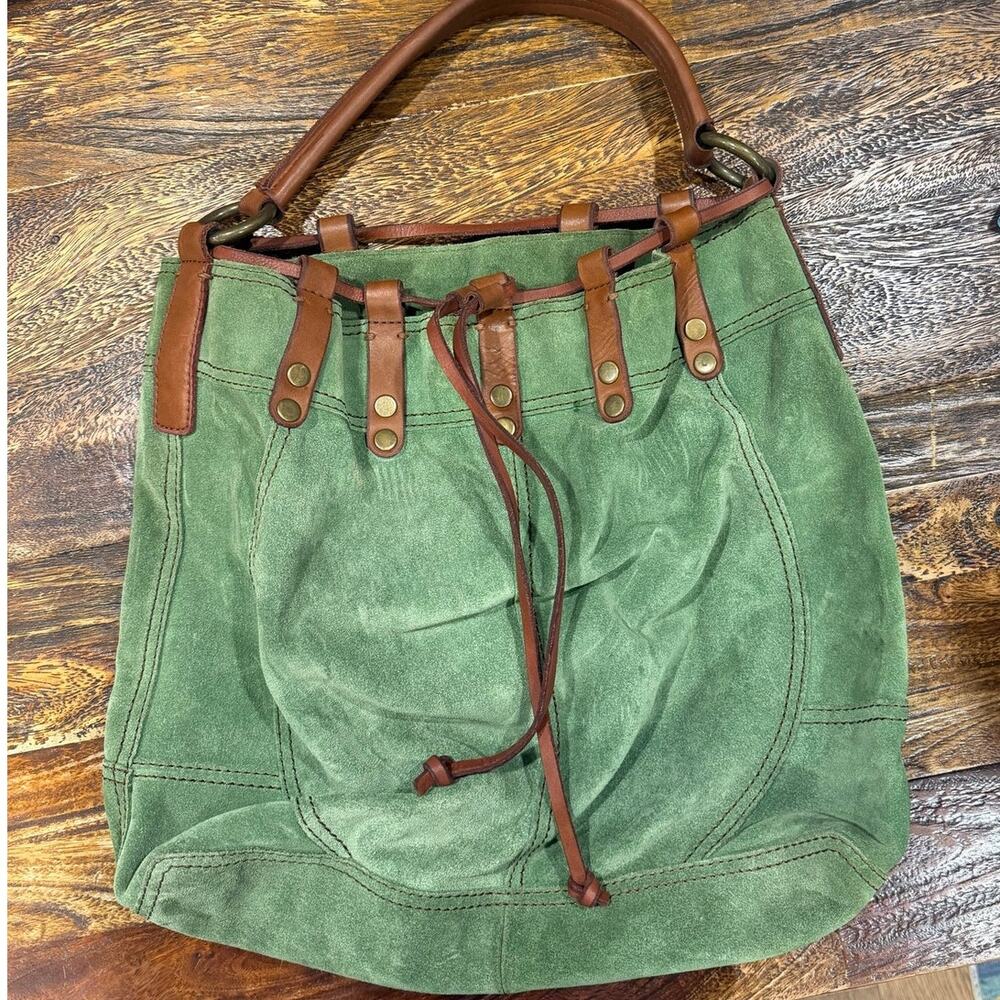 Vintage Lucky Brand Suede Bubble Hobo Shoulder Bag